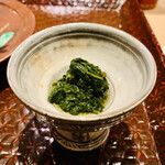 富小路 やま岸 - ☆満願寺唐辛子のお浸し
      ◎醤油とお酒だけで味付けしている。