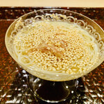 富小路 やま岸 - ☆胡麻と茗荷入りの素麺　　　　　　　　　　　　　　　　　　　　　◎冷たくさっぱりしていて美味い。