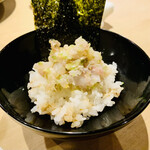富小路 やま岸 - ☆白甘鯛のなめろうご飯。このご飯も美味すぎる。