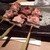 串焼　長右兵衛 - 料理写真:地鶏セット。左から名古屋コーチン、薩摩軍鶏、比内地鶏