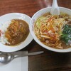 日の出食堂 - ネギそば、カレーライス小　自力セット