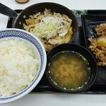 吉野家 - 牛皿・ねぎ塩豚定食