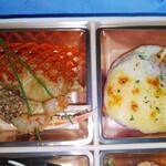 割烹かまた - 鶏肉とカニの揚げ物、グラタン