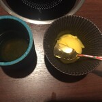 しゃぶしゃぶ 将泰庵 - 温かいお茶とライン登録のプレゼントのデザート