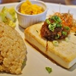 魚沼茶房 - 「有機もめん豆腐ｽﾃｰｷと玄米ご飯ﾌﾟﾚｰﾄ」アップです(11/11UP)