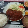 Chikashokudou Tenrin - ポークチャップ風カツレツ定食　700円　2021/09