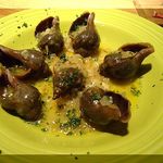 チャコールグリル グリーン 馬車道 - 厚岸産のツブ貝ｗ/スダチアイオリ　￥700 