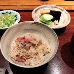 神楽坂 石かわ - ★8食事　和牛の炊き込みご飯