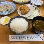 Tonkatsu Yachiyo - ミニ（エビ）クリームコロッケランチ　税込1100円