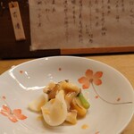 花いち - 酢味噌　さざえ、げそ、ゆり根、アスパラ、パプリカ