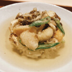 くすのき - 天茶：車海老、小柱、松茸、舞茸、あきしまいんげん