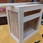 御料理 古川 - 外はステインで仕上げて、中はステンを後ほど貼りますよ