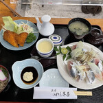 漁亭いわし茶屋 - いわし寿し定食　1.400円