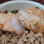 お弁当のカワカミ - とり唐揚げ、とりそぼろ　アップ