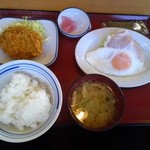 仙台中倉食堂 - 朝定食（ハムエッグ）