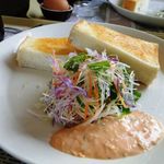 水呑カフェボヌー - トーストモーニング