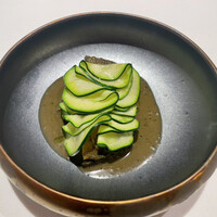 ラ ペ - ④鮑→果物なし、ズッキーニと肝ソース