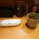 tonkatsusemmontengambaritei - おしぼり、麦茶