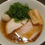 濃厚白湯麺 君ノ鶏コ - 鶏中華（清湯、九条ネギトッピング）