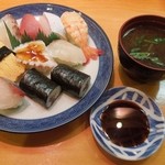 ランチのにぎり定食1000円