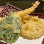 Ten - 中トロ丼定食の天ぷら