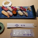 鮨処 銀座福助 - ランチ・岬、お椀到着前。