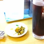 Nishikichounosuxusanchi - 最初にお新香とアイスコーヒー