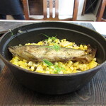 ブラッスリー ラルドワーズ - 鮎、とうもろこし、新生姜のご飯