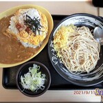 ゆで太郎 - カレーかつ丼蕎麦セット