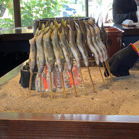 たでの葉 - 岐阜県高原川の天然鮎の炭火焼