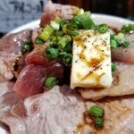 塩そば専門店 桑ばら - 本鮪焼きカマトロ丼と秋刀魚の香油のかけそば