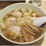 笹塚 大勝軒 - 中華麺小+ワンタン+味玉子 800+100+100円