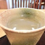 茶遊亭 - 【'12/11/10撮影】モンブラン仕立ての玄米シュークリームとお煎茶のセット 950円 のお湯