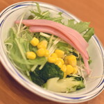 じらごんの富士の館 - 夕食（１，６５０円）の『サラダ』２０２１年８月