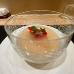 銀座 大石 - デザートその①そろそろピントが合っていません。記憶もピンボケです。