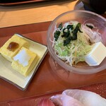 Appare Sushi Maru - 一品玉子、豆腐サラダ【2021.9】