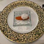 プレスキル - 柚子の香るニジマスのミ・キュイ マスの卵とワサビのエミュルション