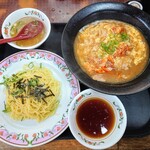 餃子の王将 - 令和3年9月 つけ麺セット
肉卵キムチ丼＋つけ麺 820円 