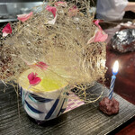 賛否両論 - カミさんが誕生日なのでデザートにデコレーション＆ロウソク♪