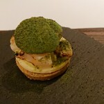 ギュール ルモンテ - ポルボロンにミル貝。青海苔の風味全開。