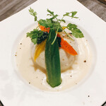 龍のかくれんぼ - じゃが芋まんじゅうホワイトソース①