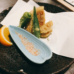 龍のかくれんぼ - レンコン鶏ミンチはさみ揚げ①