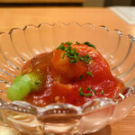 日本料理 たかむら - 9. 車海老と青梗菜のエビチリ