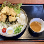 讃岐うどん 伴 - ピリ辛ぶっかけ＋もち天トッピング(770+120円)