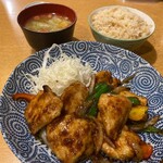 丸重 - 鳥むね肉生姜焼きランチ1200円