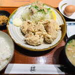 うまや - 唐揚げ定食＝１０００円