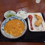 我流食堂 - （参考）家の人が食べた丸亀製麺さんの　トマたまカレーうどん690円