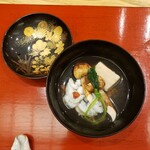三宅輝 - 椀物「ハモ 松茸 胡麻豆腐」