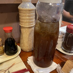 とんかつ かつ壱 - 麦茶とゴマドレッシング