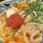丸亀製麺 - バター醤油釜玉（大）＋明太子